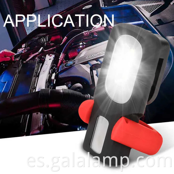 Luz de trabajo recargable USB versátil con un imán fuerte